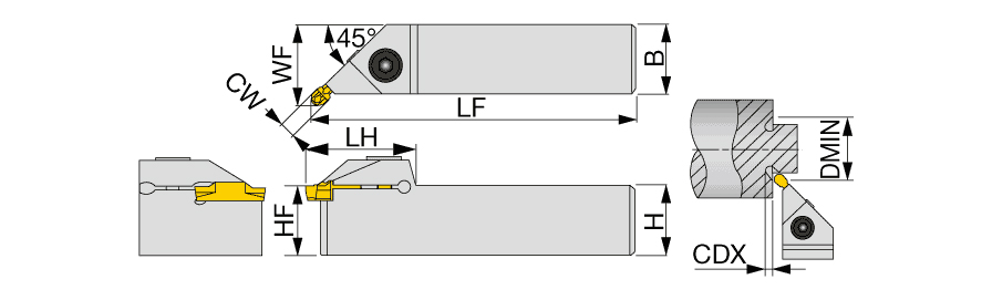 Tungaloy India Turning Groove Turn Parting Off Groove Turn