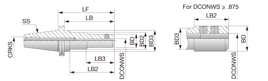 CAT40EM1/4X2.500